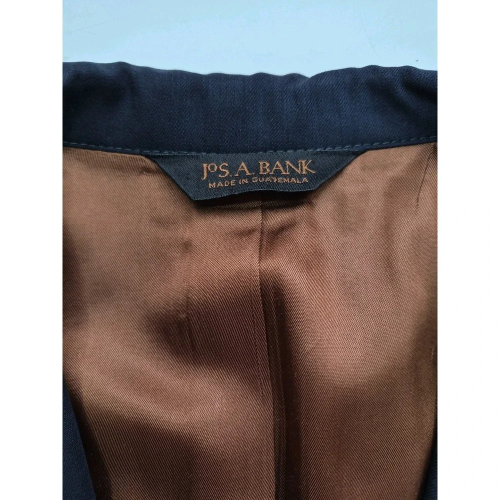 Jos A Bank Joseph Mens Slim Fit Wool Sports Coat 42L Navy 2 Button F701